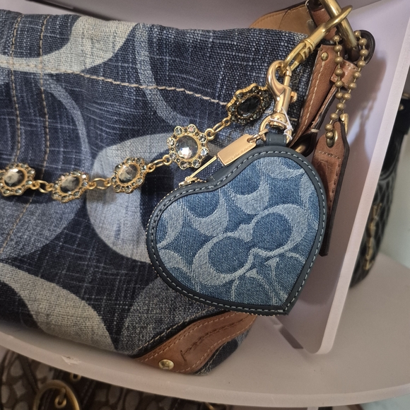 Coach Handbags - Denim Heart-Accent Women's Bag